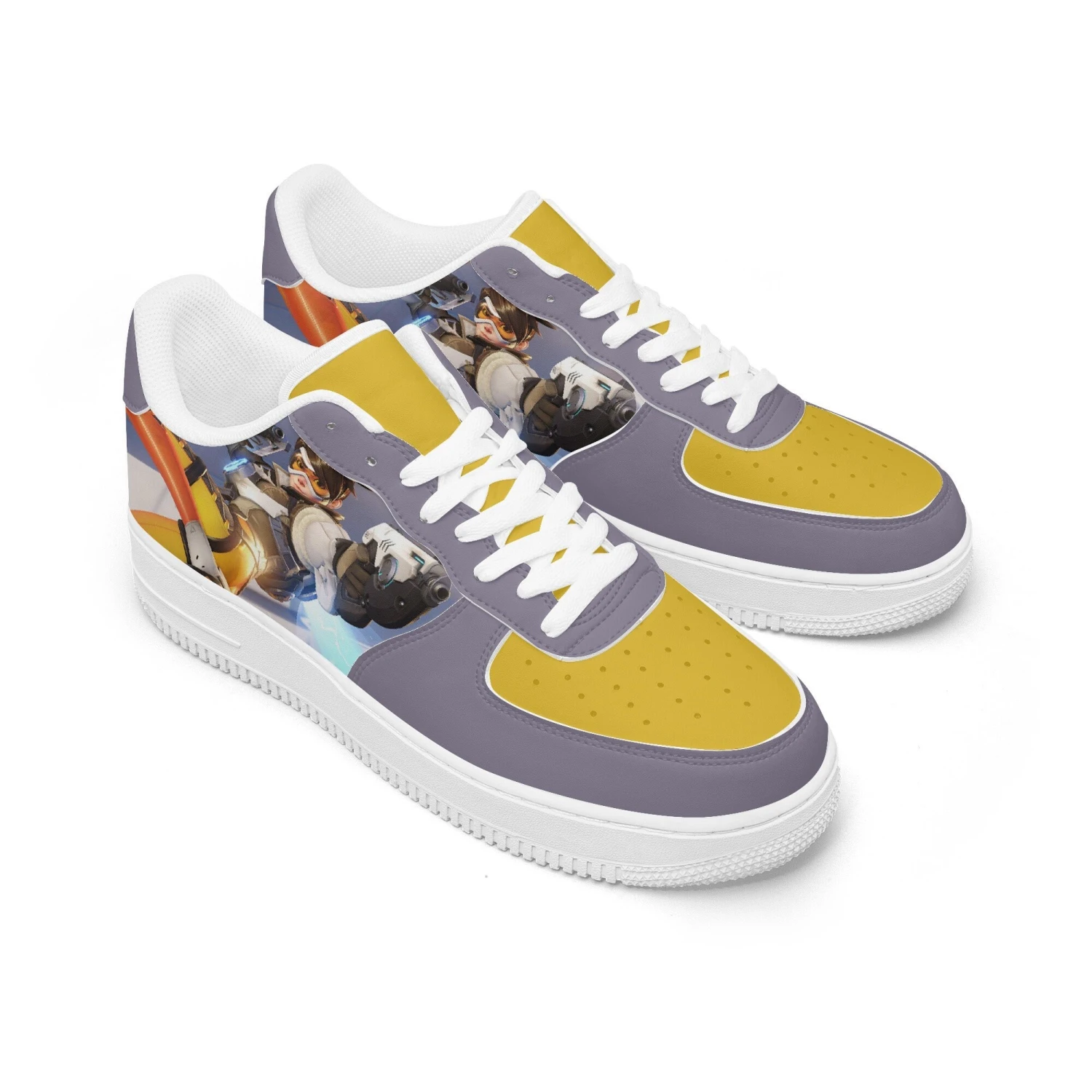Overwatch Tracer Shoes, Sneakers, Leather Low Tops For Men, Women, Kids, Unisex Birthday Gift, Not Af1, Christmas 3 Overwatch Tracer Shoes, Sneakers, Leather Low Tops For Men, Women, Kids, Unisex Birthday Gift, Not Af1, Christmas