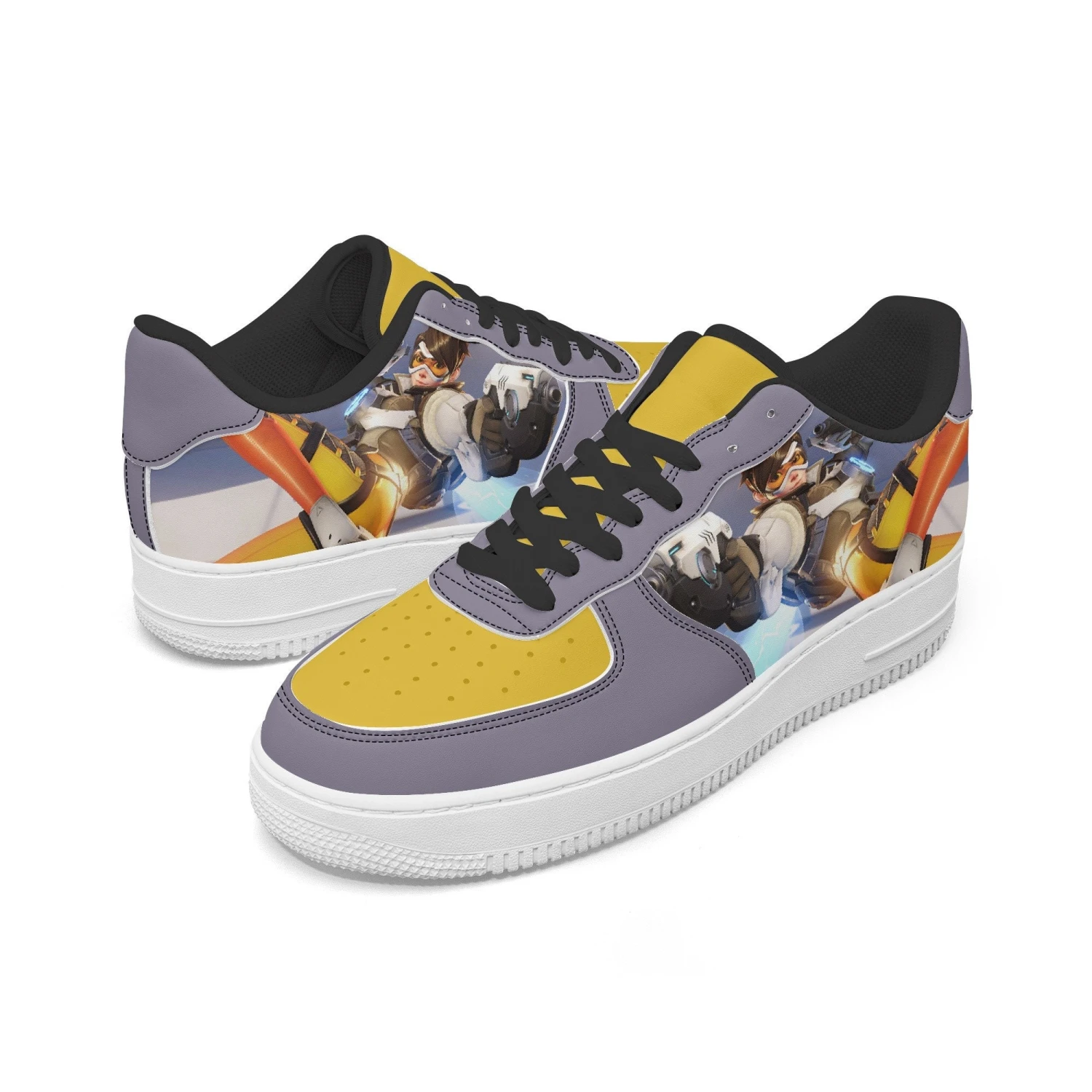 Overwatch Tracer Shoes, Sneakers, Leather Low Tops For Men, Women, Kids, Unisex Birthday Gift, Not Af1, Christmas 9 Overwatch Tracer Shoes, Sneakers, Leather Low Tops For Men, Women, Kids, Unisex Birthday Gift, Not Af1, Christmas - Image 7