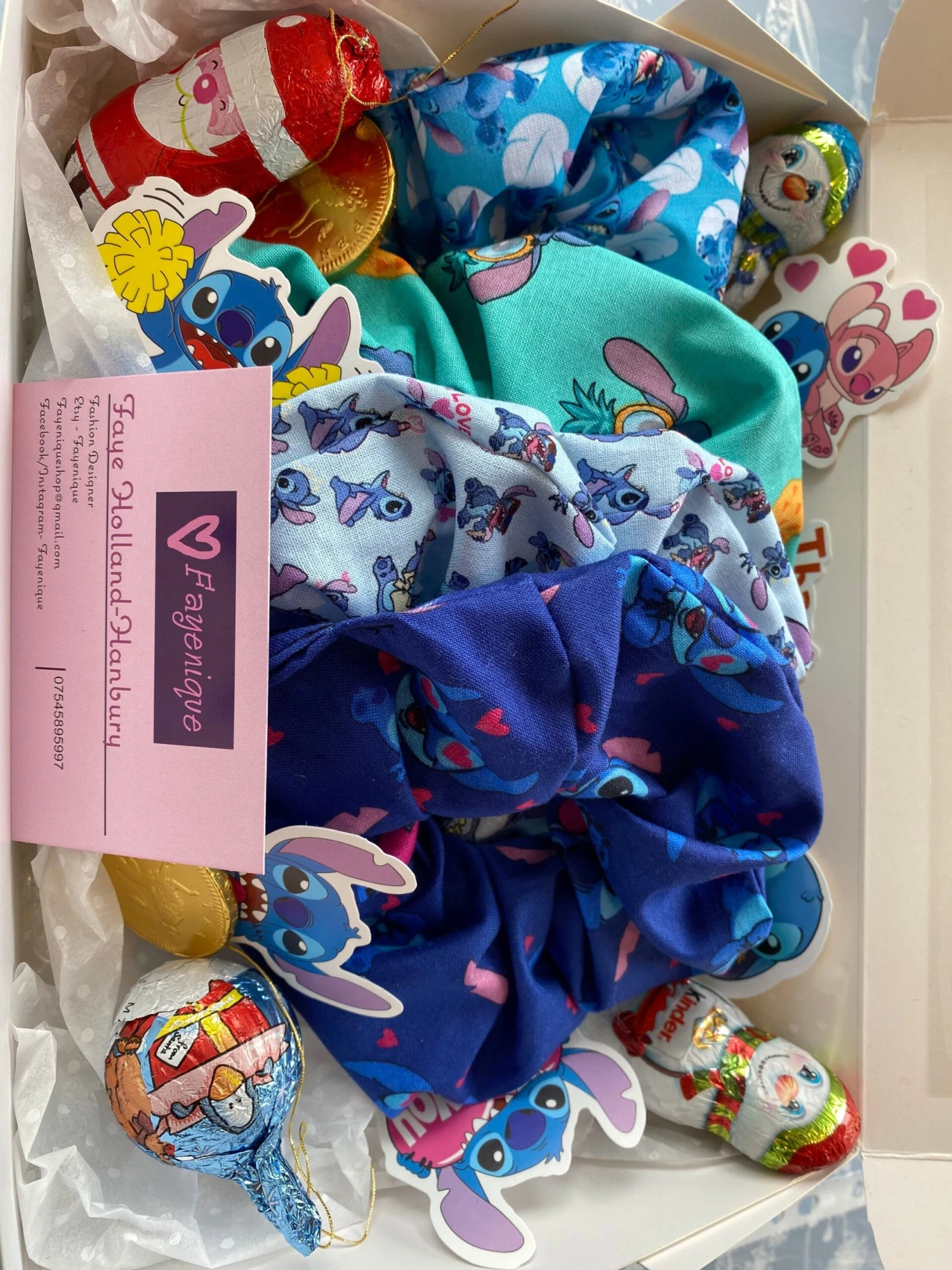 Stitch Scrunchies,Disney Inspired Gift Box ,Christmas Gift , Birthday,Sweets, Teen . 10 Stitch Scrunchies,Disney Inspired Gift Box ,Christmas Gift , Birthday,Sweets, Teen . - Image 8