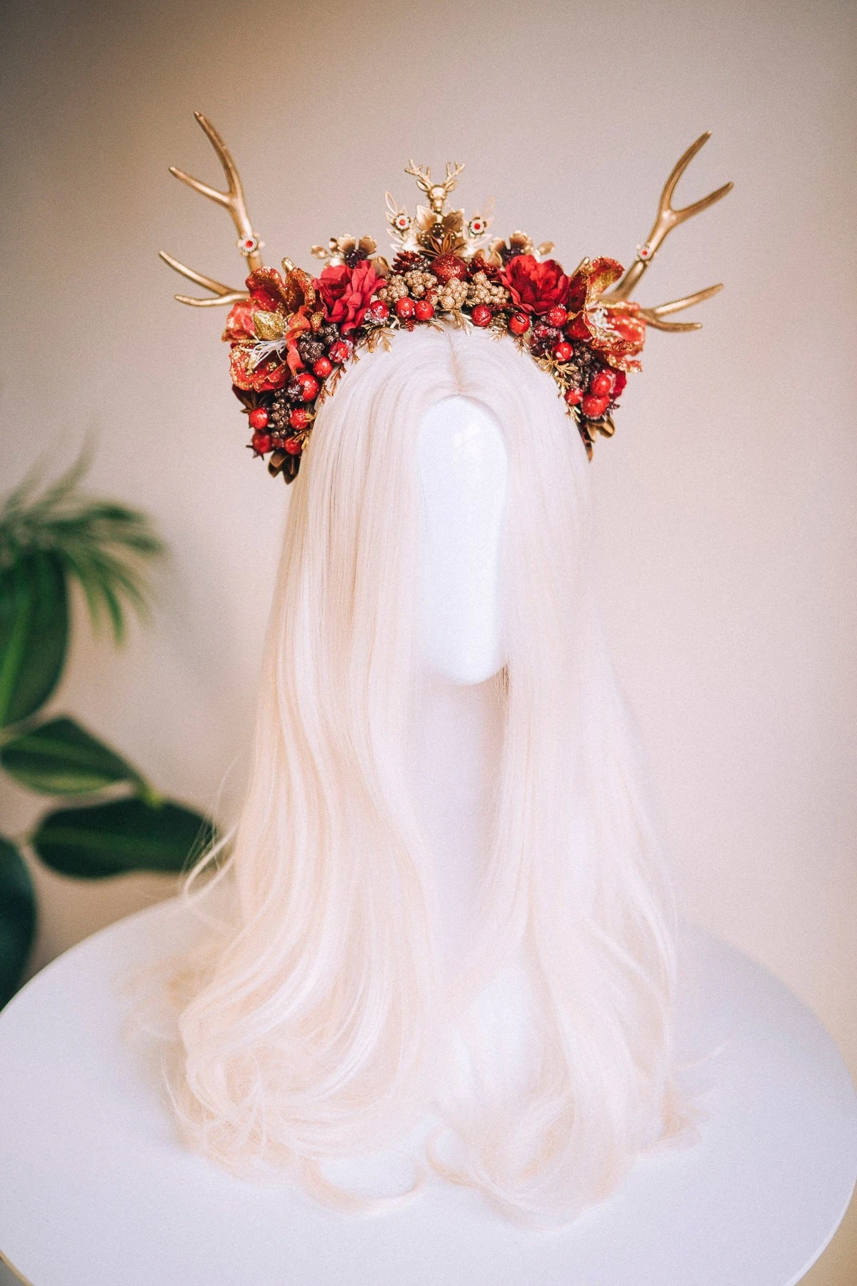 Reindeer Headband, Xmas Party, Christmas Flower Crown, Halo Headpiece, Merry Christmas, Christmas Headband, Antlers Crown, Deer Flower Crown 3 Reindeer Headband, Xmas Party, Christmas Flower Crown, Halo Headpiece, Merry Christmas, Christmas Headband, Antlers Crown, Deer Flower Crown