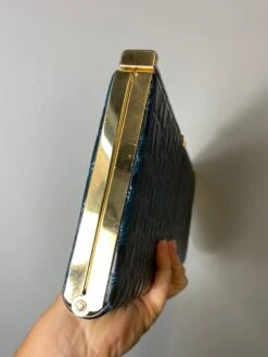 Blue Leather Vintage Clutch Evening Party Bag. Croc Alligator Look. Christmas Party Bag. 19 Blue Leather Vintage Clutch Evening Party Bag. Croc Alligator Look. Christmas Party Bag. -Cheap Bags & Purses Store il fullxfull.4230960667 au6b