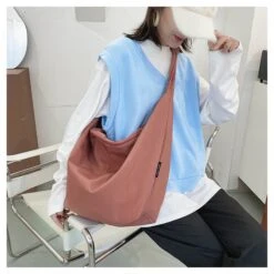 Waterproof Nylon Shoulder Bag, Korean Knotted Minimalist Hobo Tote Bag, Large Capacity Bag, Gift For Her, Christmas Gift -Cheap Bags & Purses Store il fullxfull.4238186218 hgv1