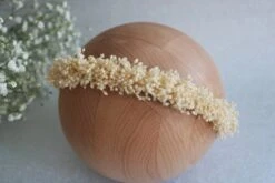 Gorgeous Floral Halo, Ivory Dried Flowers Headband, Dried Gypsophila, Baptism, Christening, Newborn Photo Props, Christmas Photo Shooting,