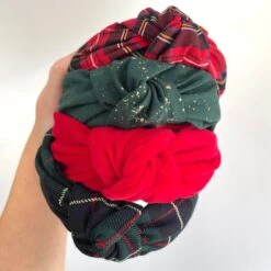 Handmade Red Velvet Luxury Hairband Headband - Knotted Turban Wide Fabric Alice Band Hair Christmas Festive Holidays -Cheap Bags & Purses Store il fullxfull.4274516459 jwat