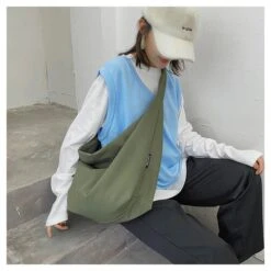 Waterproof Nylon Shoulder Bag, Korean Knotted Minimalist Hobo Tote Bag, Large Capacity Bag, Gift For Her, Christmas Gift -Cheap Bags & Purses Store il fullxfull.4285836841 3dkj