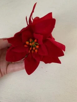 Triple Poinsettia Christmas Hair Clip -Cheap Bags & Purses Store il fullxfull.4294439550 hxjd