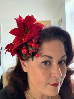 Triple Poinsettia Christmas Hair Clip -Cheap Bags & Purses Store il fullxfull.4294439666 bg7k