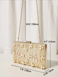 Rhinestone/ Pearl Design Clutch Bag/ Evening Bag/ Bridal/ Wedding/ Anniversary/ Engagement/ Birthday/ Party/ Gift/ Formal Event/ Christmas -Cheap Bags & Purses Store il fullxfull.4299273690 e3t9