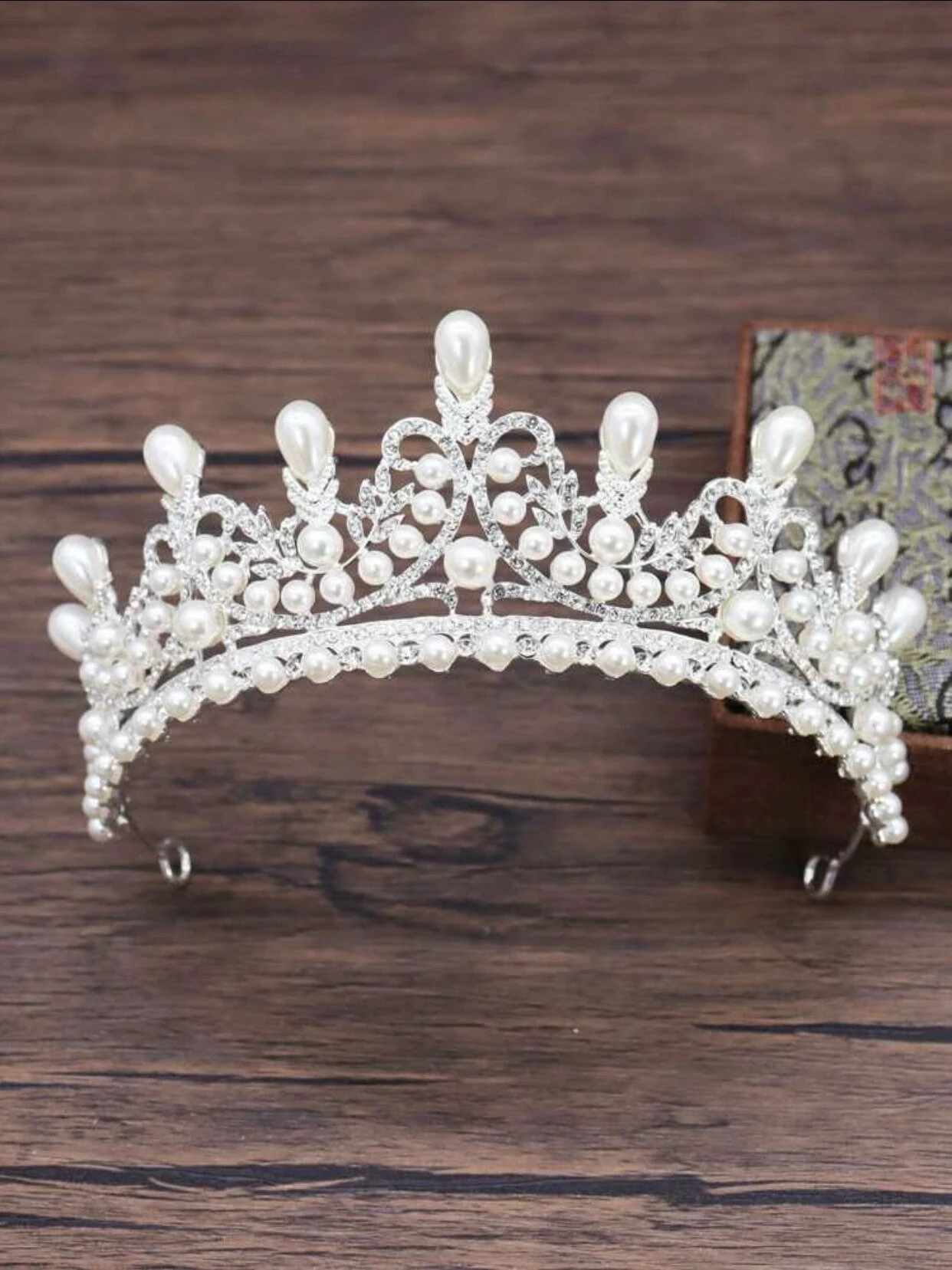 Bridal Rhinestone Pearl Tiara/ Bridal/ Wedding/ Engagement/ Anniversary/ Birthday/ Party/ Gift/ Christmas/ Valentines/ Formal Event/ Prom 3 Bridal Rhinestone Pearl Tiara/ Bridal/ Wedding/ Engagement/ Anniversary/ Birthday/ Party/ Gift/ Christmas/ Valentines/ Formal Event/ Prom