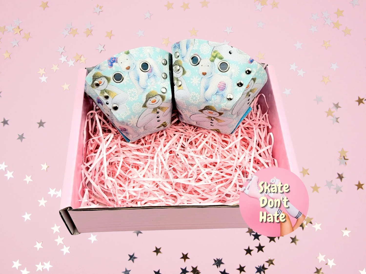 Snowman Roller Skate Toe Guards, Christmas Toe Caps, Snow Dog Toe Guards, Blue Toe Guards, Winter Roller Skate Accessories Cup 3 Snowman Roller Skate Toe Guards, Christmas Toe Caps, Snow Dog Toe Guards, Blue Toe Guards, Winter Roller Skate Accessories Cup - Image 2