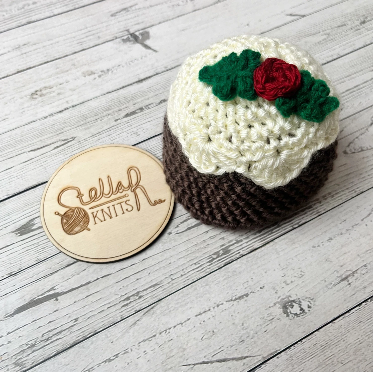 Christmas Pudding Crochet Hat, Newborn To Adult Size, Christmas Baby Gift Hat, Soft Acrylic Yarn 4 Christmas Pudding Crochet Hat, Newborn To Adult Size, Christmas Baby Gift Hat, Soft Acrylic Yarn - Image 2