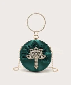 Circle Rhinestone Clutch Bag/ Box Bag/ Evening Bag/ Bridal/ Wedding/ Party/ Anniversary/ Engagement/ Birthday/ Formal Event/ Christmas -Cheap Bags & Purses Store il fullxfull.4323368276 ijnu