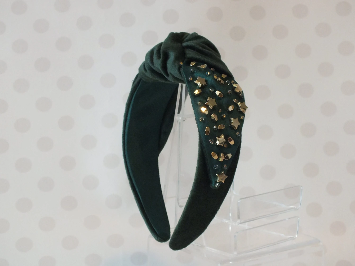 Green Velvet Gold Star Headband Christmas Hairband Twinkle Knot Knotted Turban Inspired Gift For Her Women Sister Friend Wedding Headpiece 10 Green Velvet Gold Star Headband Christmas Hairband Twinkle Knot Knotted Turban Inspired Gift For Her Women Sister Friend Wedding Headpiece - Image 8