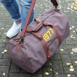 Personalised Year Canvas Weekender Holdall Bag, Perfect Gift Idea For Him This Christmas, Birthday Or Father's Day Gym Bag -Cheap Bags & Purses Store il fullxfull.4327958544 5tz3 1