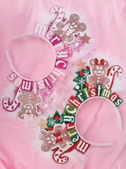 Various Colours - Deluxe Gingerbread Merry Christmas Ears - Christmas Tree Headband Minnie Mouse Ears -- Gingerbread Mouse Ears Xmas -Cheap Bags & Purses Store il fullxfull.4335243678 jaey