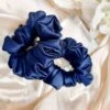 Afina Navy Satin Scrunchie, Scrunchie Hair Tie, Satin, Satin Scrunchie, Christmas Collection Scrunchies, Handmade Scrunchy, Gift Set For Her -Cheap Bags & Purses Store il fullxfull.4344826334 bu0q
