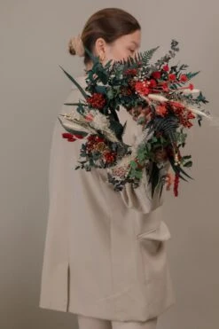 Modern Christmas Wreath No.26 / Soft Winter Door Wreath Christmas Decoration / Christmas Wreath / Xmas Door Wreath -Cheap Bags & Purses Store il fullxfull.4349745968 aw3o