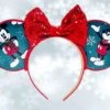 Christmas Mickey Mouse Inspired Ears, Holiday Mouse Ears, Christmas Minnie Ears, Christmas Mickey Ears, Mickeys Very Merry Ears