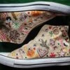 Hand-painted Christmas Sneakers, Unique Shoes For Xmas, Trainers With Sweets Pattern -Cheap Bags & Purses Store il fullxfull.4371101840 m7y1