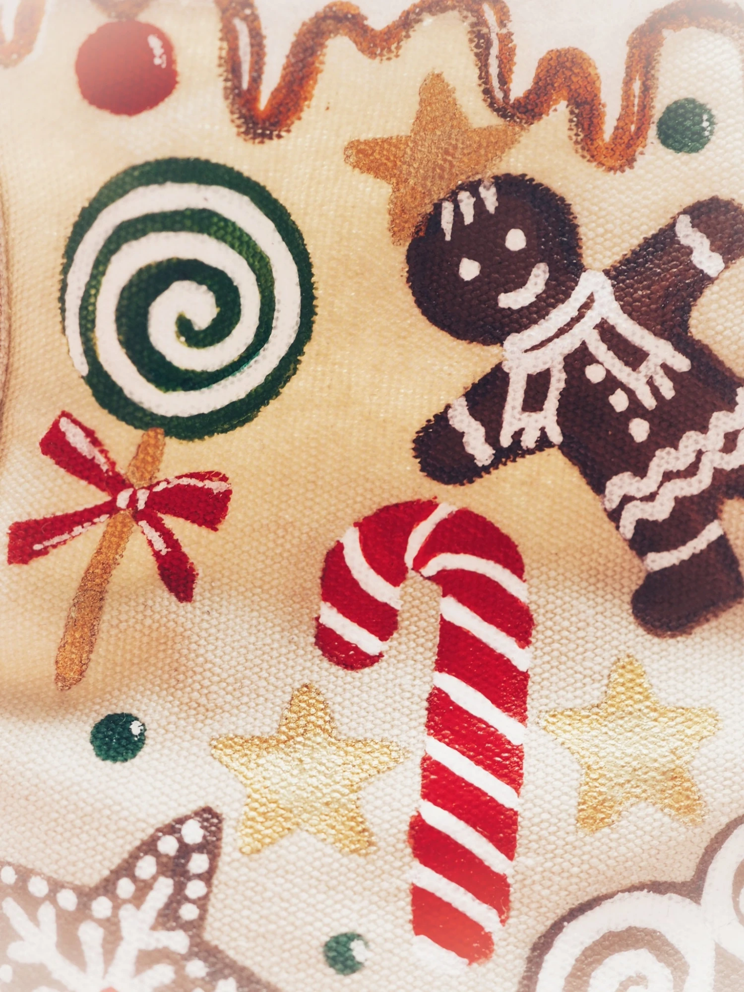 Hand-painted Christmas Sneakers, Unique Shoes For Xmas, Trainers With Sweets Pattern 7 Hand-painted Christmas Sneakers, Unique Shoes For Xmas, Trainers With Sweets Pattern - Image 5