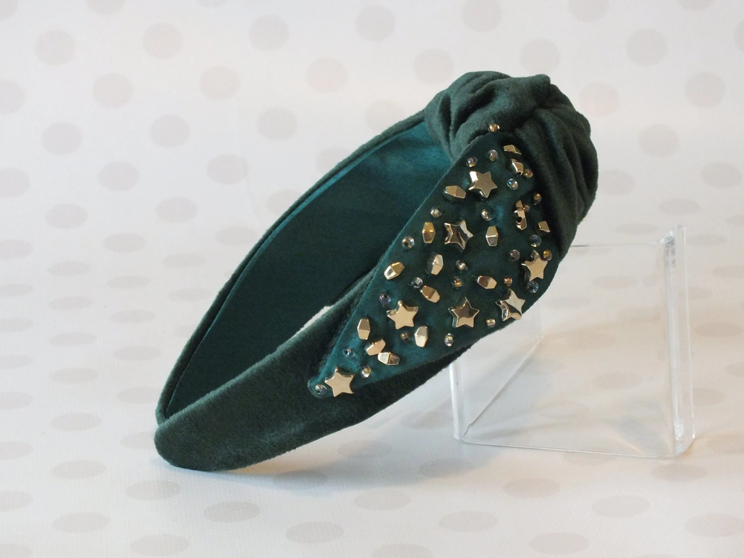 Green Velvet Gold Star Headband Christmas Hairband Twinkle Knot Knotted Turban Inspired Gift For Her Women Sister Friend Wedding Headpiece 11 Green Velvet Gold Star Headband Christmas Hairband Twinkle Knot Knotted Turban Inspired Gift For Her Women Sister Friend Wedding Headpiece - Image 9