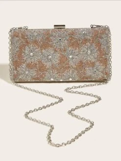 Rhinestone Chain Box Bag/ Clutch Bag/ Evening Bag/ Bridal/ Anniversary/ Engagement/ Wedding/ Christmas/ Gift/ Birthday/ Formal Event