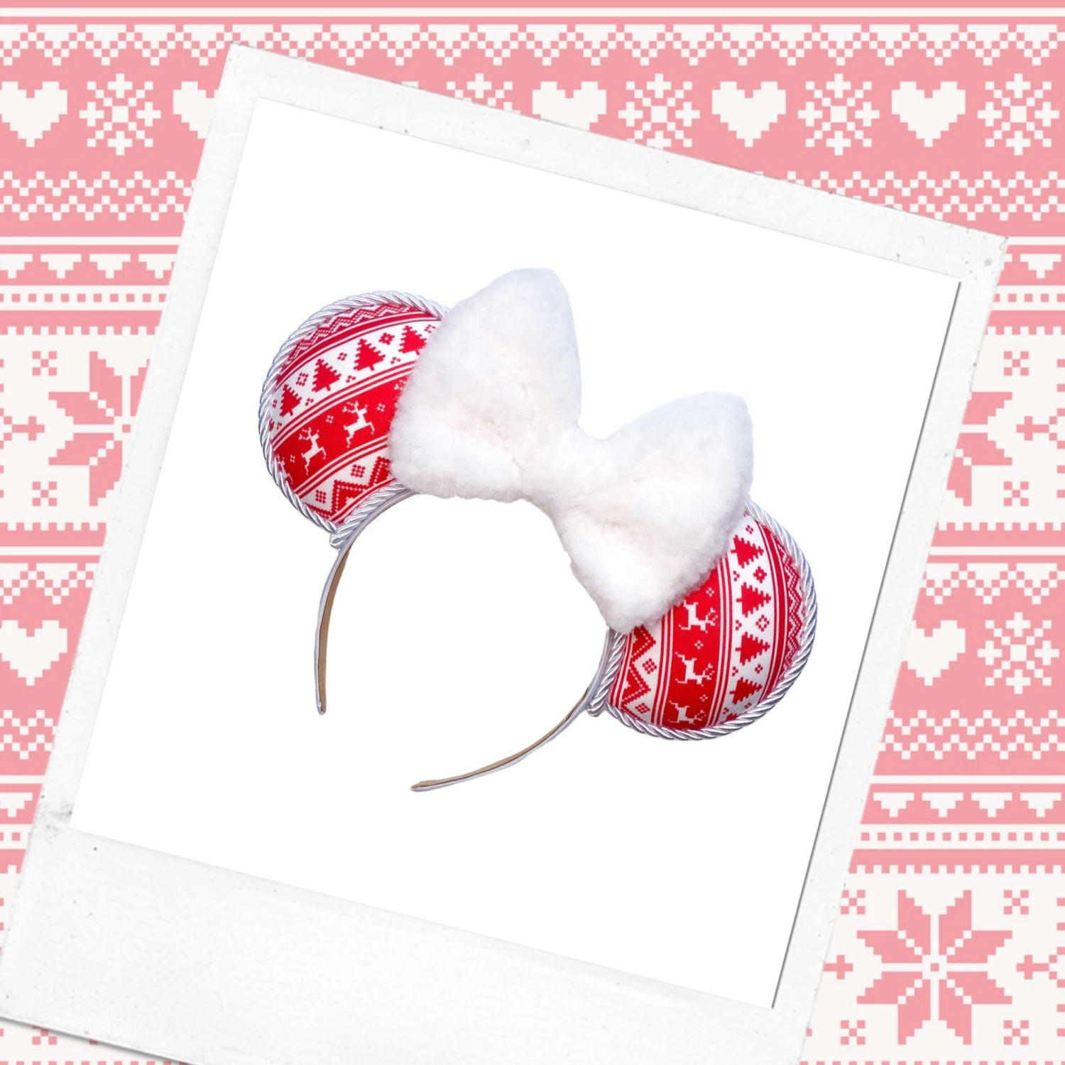 READY TO SHIP - Nordic Christmas - Christmas Collection - Disney Inspired Minnie Mouse Ears 3 READY TO SHIP - Nordic Christmas - Christmas Collection - Disney Inspired Minnie Mouse Ears
