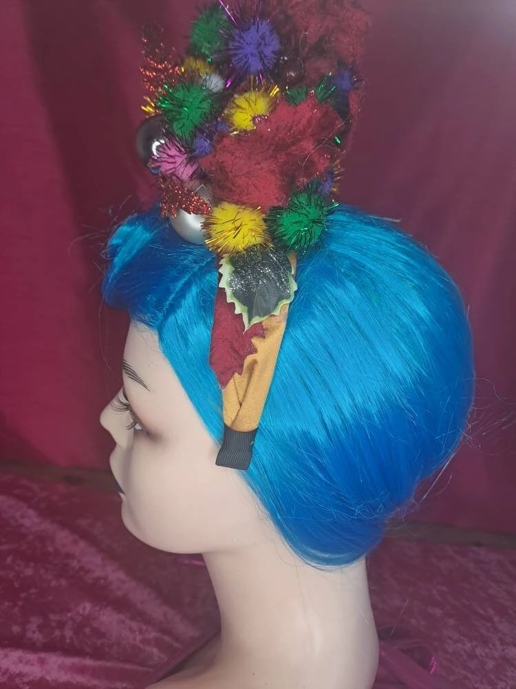 Christmas, Party , Pom Poms ,Headdress, Xmas Present, Alternative, Festival,Crown, Gift, NYE, Christmas Lights, Rainbow, Festive, Headband 6 Christmas, Party , Pom Poms ,Headdress, Xmas Present, Alternative, Festival,Crown, Gift, NYE, Christmas Lights, Rainbow, Festive, Headband - Image 4
