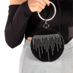 Clutch Bag For Women, Christmas Gift, Xmas Gift, Gift For Her, Wrist Bag, Stylish Bag, Black Bag, Night Bag, Circular Clutch Bag -Cheap Bags & Purses Store il fullxfull.4396290758 p0qe