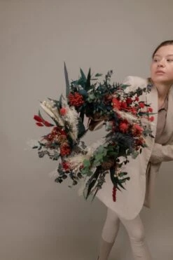 Modern Christmas Wreath No.26 / Soft Winter Door Wreath Christmas Decoration / Christmas Wreath / Xmas Door Wreath -Cheap Bags & Purses Store il fullxfull.4397143653 h2uy