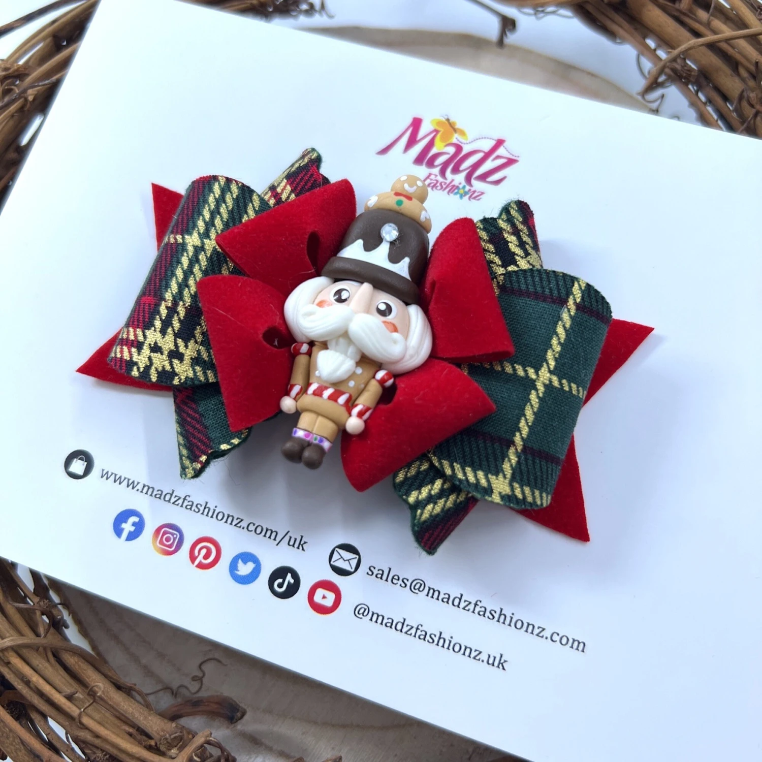 Green Tartan Hair Bow, Christmas Nutcracker Hair Clip, Gold Glitter Pin, Christmas Hair Bows, Fringe Clippie, Xmas Headband, Toddler,Holiday 9 Green Tartan Hair Bow, Christmas Nutcracker Hair Clip, Gold Glitter Pin, Christmas Hair Bows, Fringe Clippie, Xmas Headband, Toddler,Holiday - Image 7