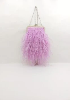 Ostrich, Ostrich Feather Evening Bag, Ostrich Feathers, Wedding Bag Pink, Bridesmaids Pink Bag, Evening Bag Pink With Ostrich, Christmas