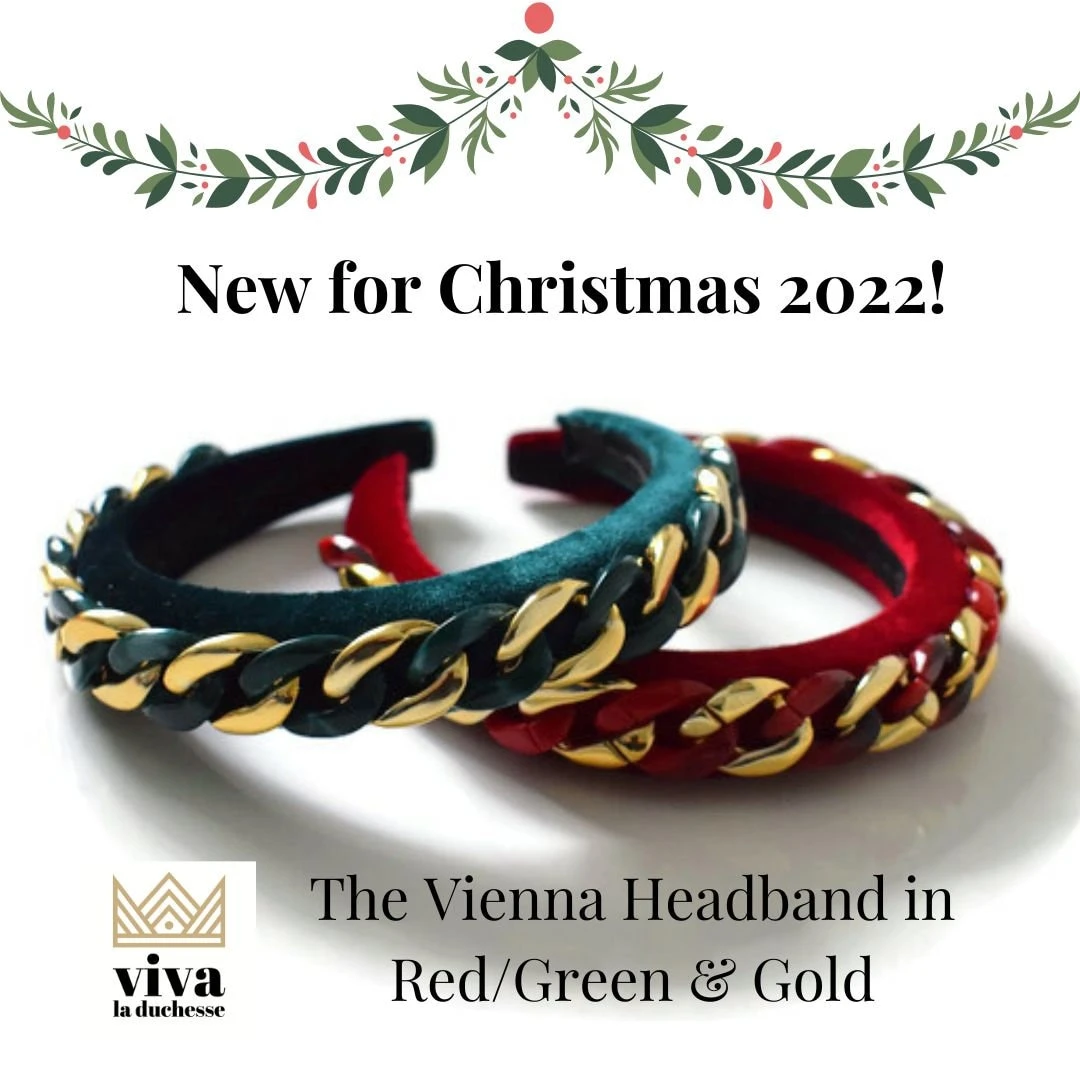 VIENNA RED & GOLD Beautiful Velvet 2 Cm Padded Headband Hairband Embellished With Tortoiseshell Chain Perfect Christmas Accessory Gift 10 VIENNA RED & GOLD Beautiful Velvet 2 Cm Padded Headband Hairband Embellished With Tortoiseshell Chain Perfect Christmas Accessory Gift - Image 8