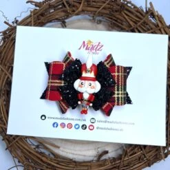 Christmas Nutcracker Hair Bow, Gold Glitter Bow, Red Tartan Bow, Christmas Hair Bows, Glitter Hair Bow, Xmas Headband, MadZFashionZ -Cheap Bags & Purses Store il fullxfull.4408307327 nzkm