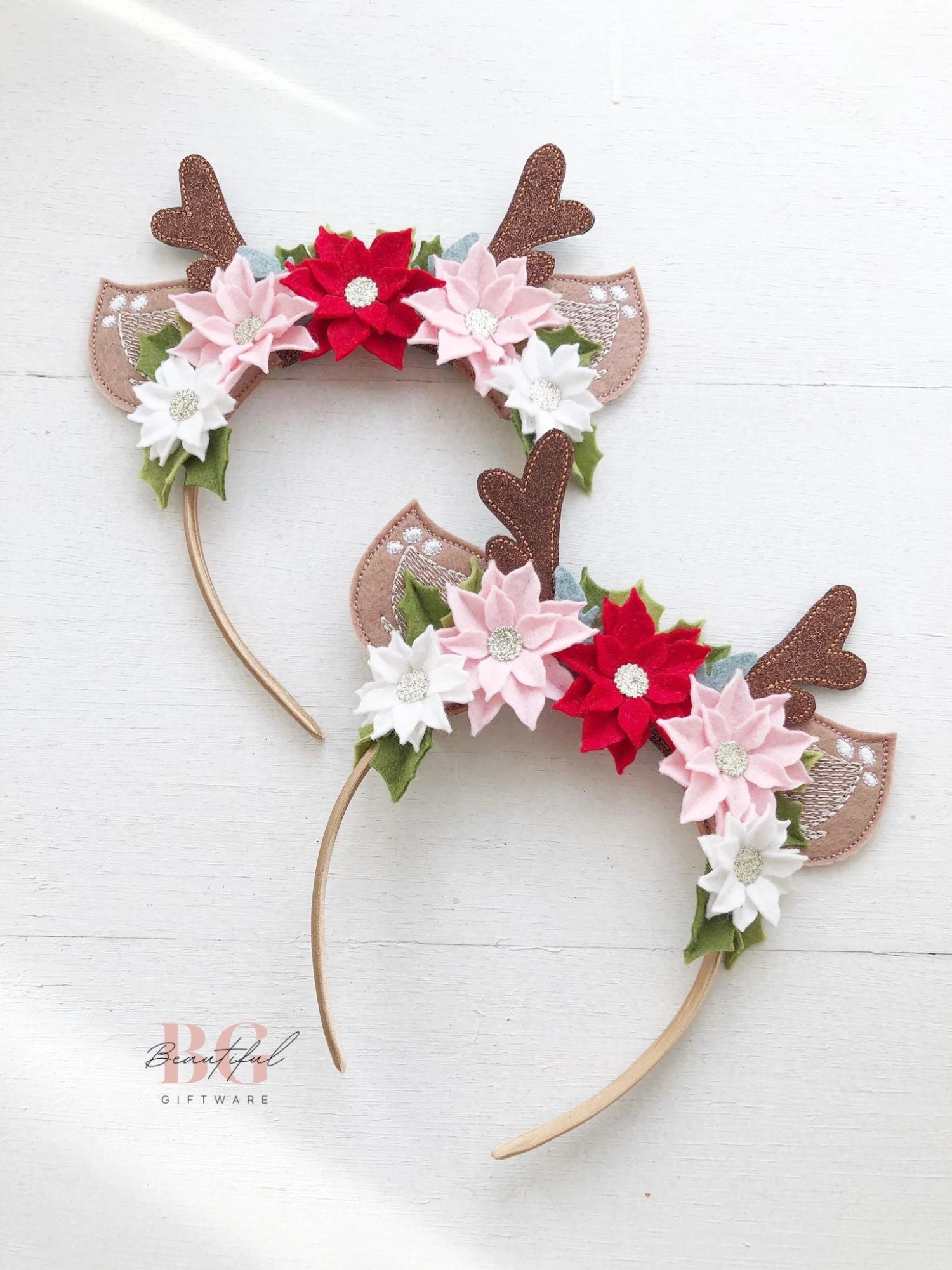 Christmas Headband, Reindeer Headband, Christmas Hair Accessories, Hair Accessories, Christmas Santa Visit 5 Christmas Headband, Reindeer Headband, Christmas Hair Accessories, Hair Accessories, Christmas Santa Visit - Image 3