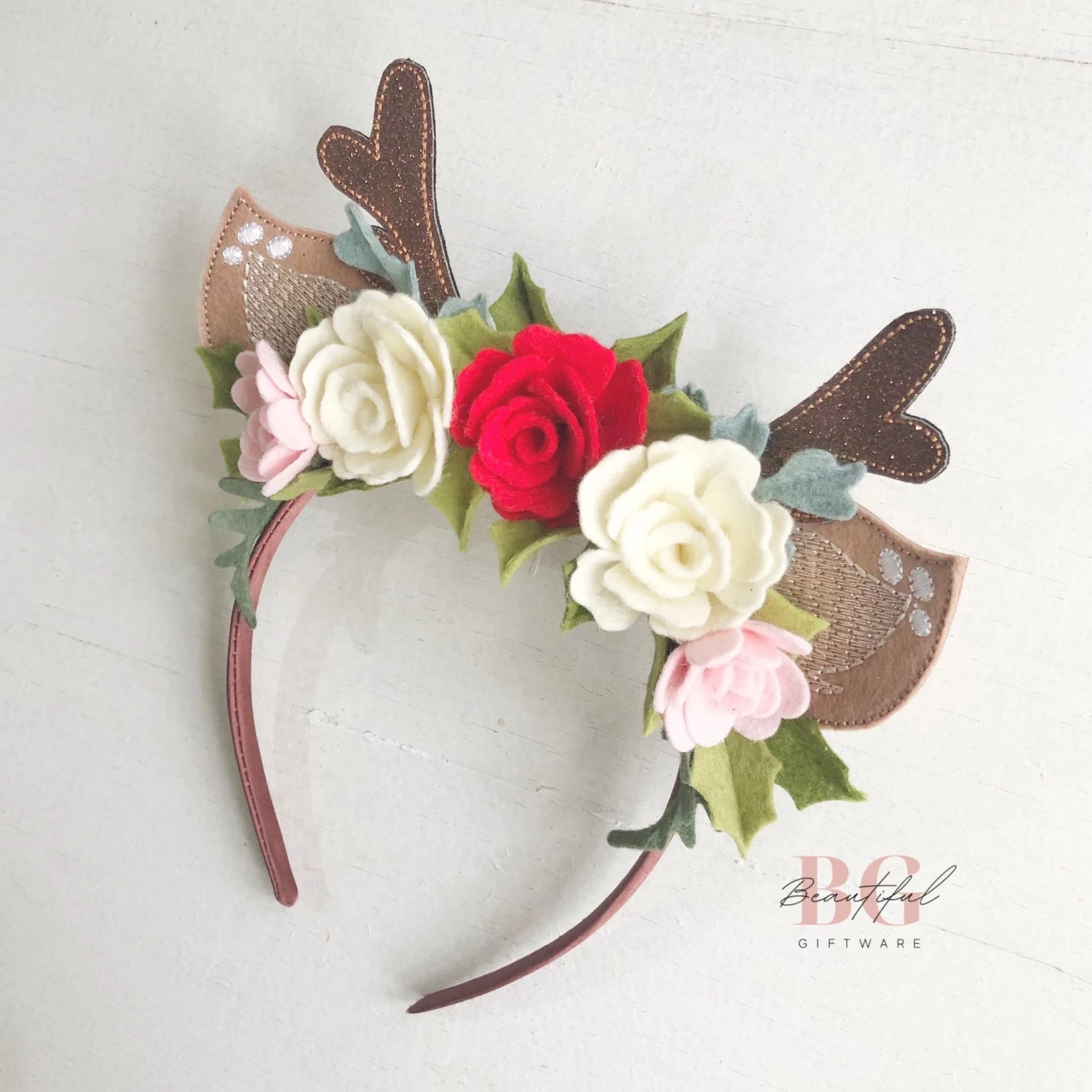 Christmas Headband, Reindeer Headband, Christmas Hair Accessories, Hair Accessories, Christmas Santa Visit 8 Christmas Headband, Reindeer Headband, Christmas Hair Accessories, Hair Accessories, Christmas Santa Visit - Image 6