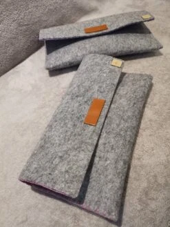 Grey Felt Clutch With Purple Stitches/Hand Sewing/Hand Made/Grey Bag/Felt Bag/Christmas Gift/Gift For Woman/Bag/Xmas/Valentines Day/ -Cheap Bags & Purses Store il fullxfull.4416034507 9ppe