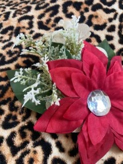 Festive Poinsettia & Sparkly Eucalyptus / Dual Fastening Hair Flower Clip / Brooch Corsage / Hair Accessory / Christmas Party Wear -Cheap Bags & Purses Store il fullxfull.4419350759 o0kk