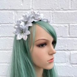 Silver Poinsettia Headband, Metallic Christmas, Holiday Hair Flower, Festive Wedding Accessories, Teenager Headband, Gift For Mom, Shiny -Cheap Bags & Purses Store il fullxfull.4422415607 4yt1