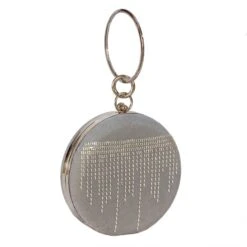 Clutch Bag For Women, Christmas Gift, Xmas Gift, Gift For Her, Wrist Bag, Stylish Bag, Gray Bag, Night Bag, Circular Clutch Bag -Cheap Bags & Purses Store il fullxfull.4443668961 3kmy