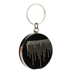 Clutch Bag For Women, Christmas Gift, Xmas Gift, Gift For Her, Wrist Bag, Stylish Bag, Black Bag, Night Bag, Circular Clutch Bag -Cheap Bags & Purses Store il fullxfull.4443682489 h92x