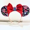 Santa Stitch Christmas Inspired Minnie Ears, Stitch Christmas Ears, Lilo And Stitch Ears, Stitch Mouse Ears, Stitch Minnie Ears, Stitch Ears