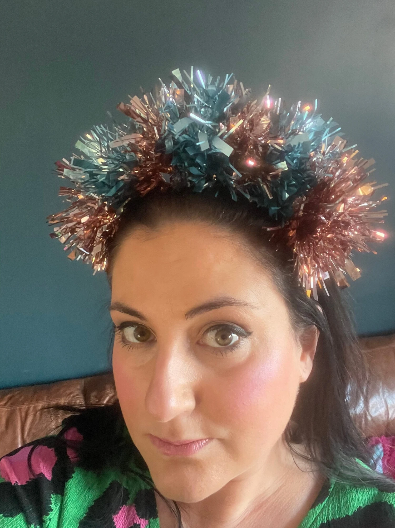 Pale Pink And Blue Christmas Hairband 4 Pale Pink And Blue Christmas Hairband - Image 2