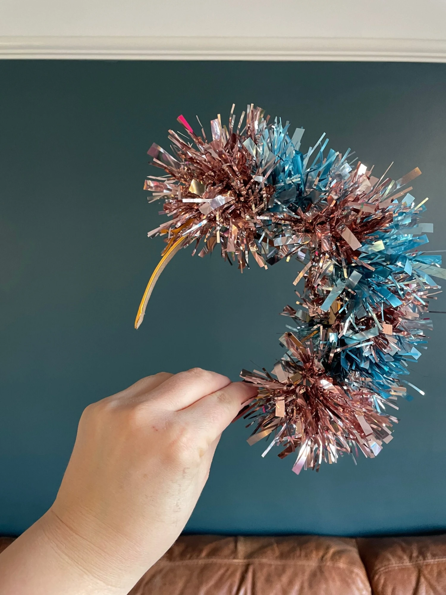 Pale Pink And Blue Christmas Hairband 6 Pale Pink And Blue Christmas Hairband - Image 4