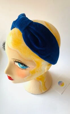 Blue Velvet Flat Knot Headband,cobalt Blue Luxury Hair Band, Alice Band, Plain Head Band, Wedding Special Event Christmas Gift. -Cheap Bags & Purses Store il fullxfull.4541787601 egwg