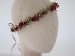 Red Flower Crown Wedding, Forest Floral Crown, Christmas Floral Headband, Winter Flower Crown -Cheap Bags & Purses Store il fullxfull.4658865209 55z7