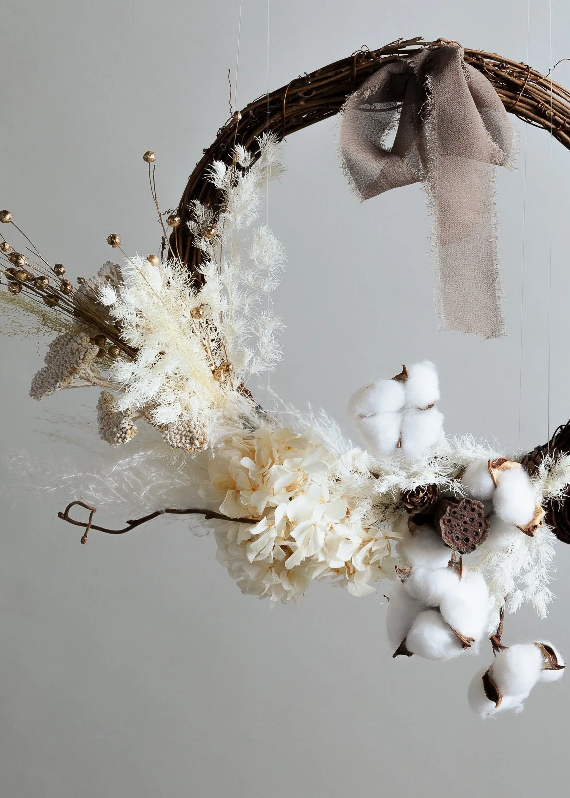 Modern Christmas Wreath No.9 / Cotton In Soft Winter Door Wreath Christmas Decoration / Christmas Wreath / Xmas Door Wreath 9 Modern Christmas Wreath No.9 / Cotton In Soft Winter Door Wreath Christmas Decoration / Christmas Wreath / Xmas Door Wreath - Image 7