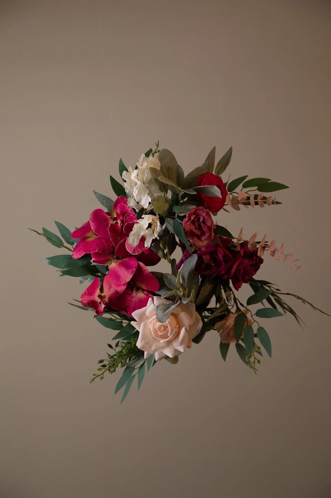 Modern Christmas Wreath No.9 / Artificial Orchids In Soft Winter Door Wreath Christmas Decoration / Christmas Wreath / Xmas Door Wreath 5 Modern Christmas Wreath No.9 / Artificial Orchids In Soft Winter Door Wreath Christmas Decoration / Christmas Wreath / Xmas Door Wreath - Image 3