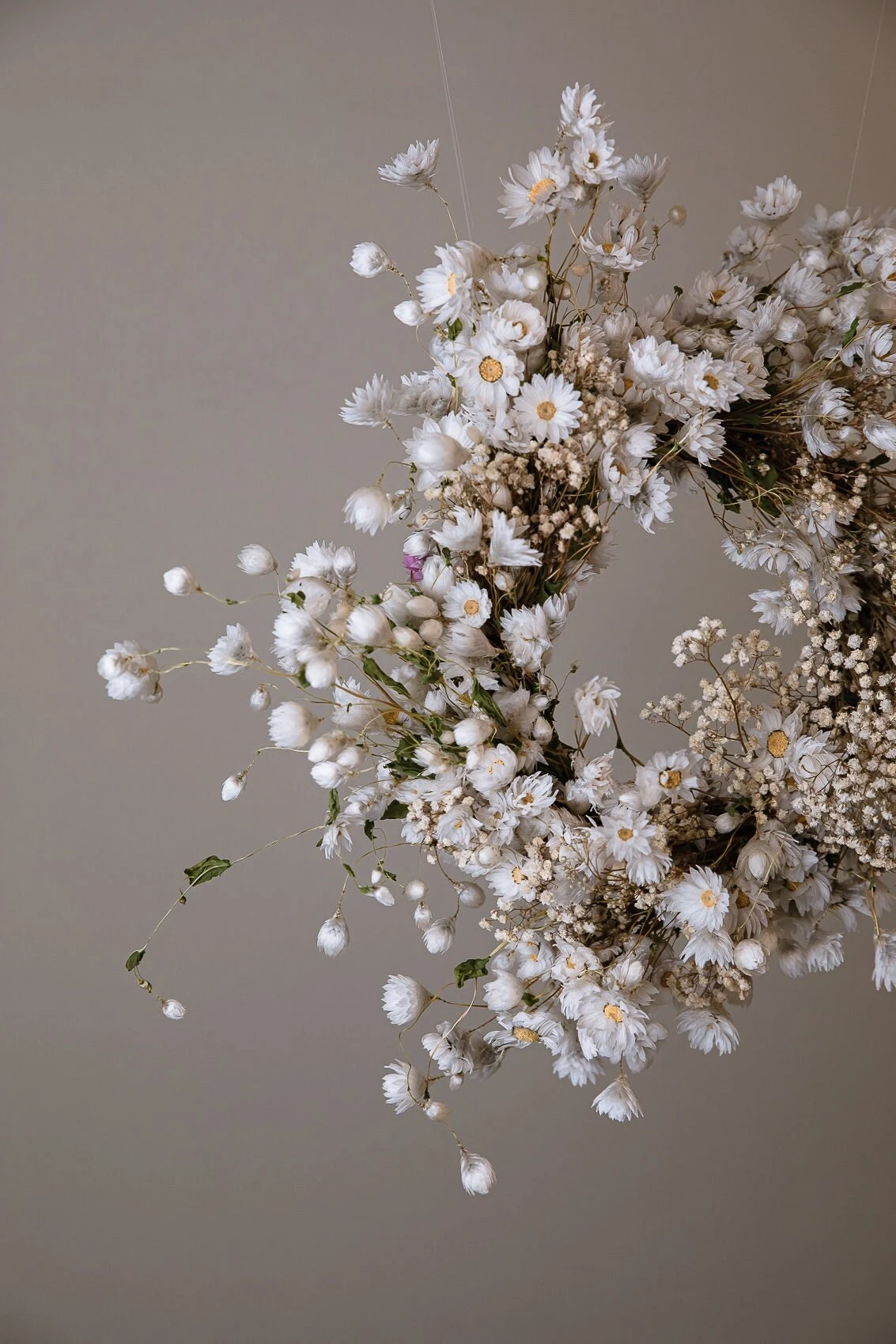 Modern Christmas Wreath No.6 / Daisies In Soft Winter Door Wreath Christmas Decoration / Christmas Wreath / Xmas Door Wreath 7 Modern Christmas Wreath No.6 / Daisies In Soft Winter Door Wreath Christmas Decoration / Christmas Wreath / Xmas Door Wreath - Image 5