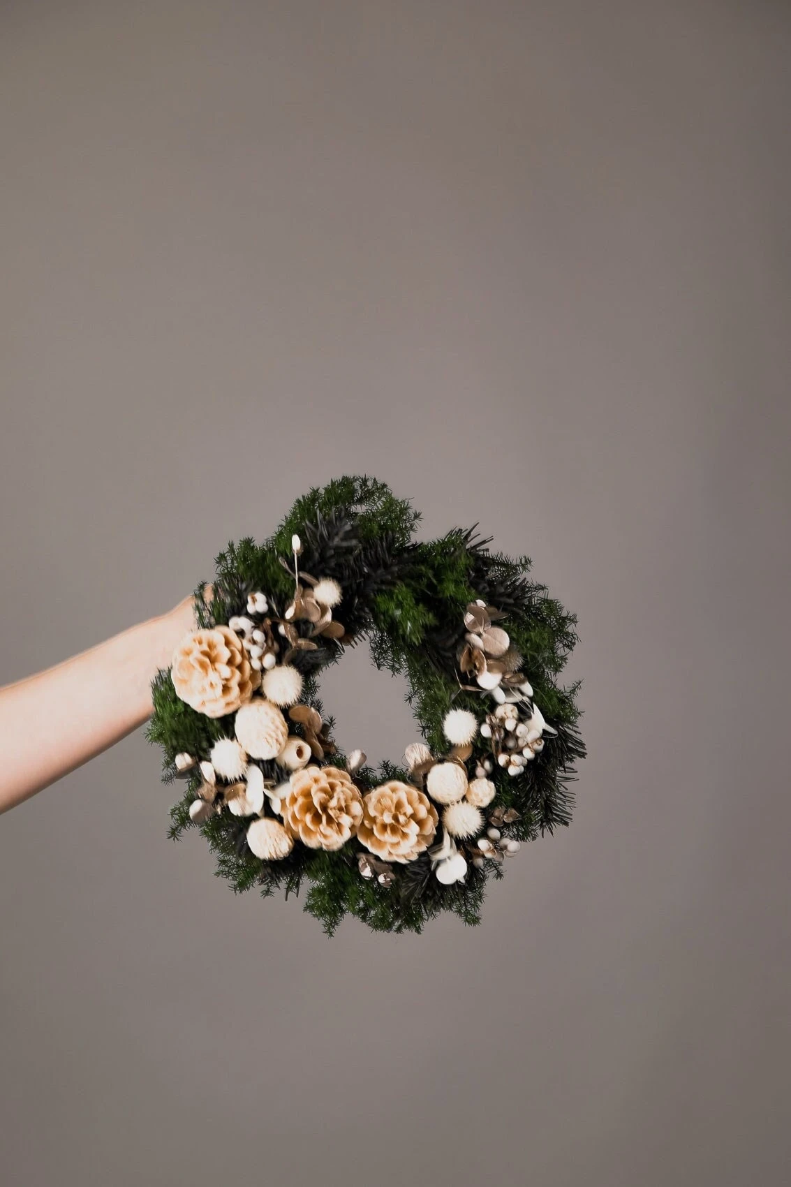 Modern Christmas Wreath No.10 / Preserved Pine In Soft Winter Door Wreath Christmas Decoration / Christmas Wreath / Xmas Door Wreath 4 Modern Christmas Wreath No.10 / Preserved Pine In Soft Winter Door Wreath Christmas Decoration / Christmas Wreath / Xmas Door Wreath - Image 2